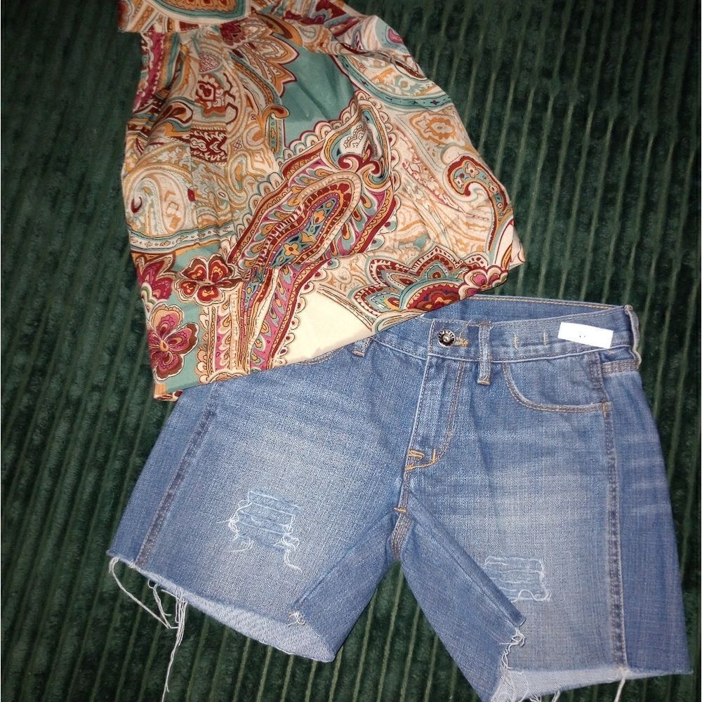 🆕🩳Madewell Destructed Jean Denim Shorts